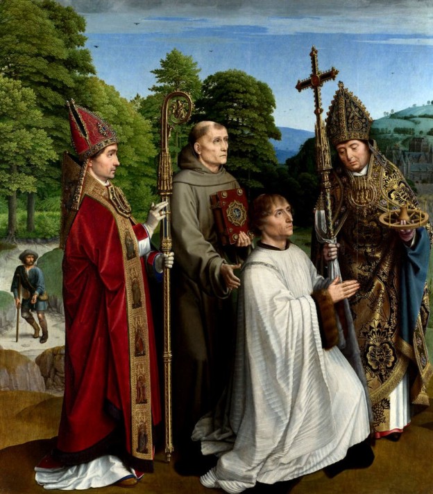 El canónigo Bernardijn-Salviati con sus santos protectores, de Gerard David.